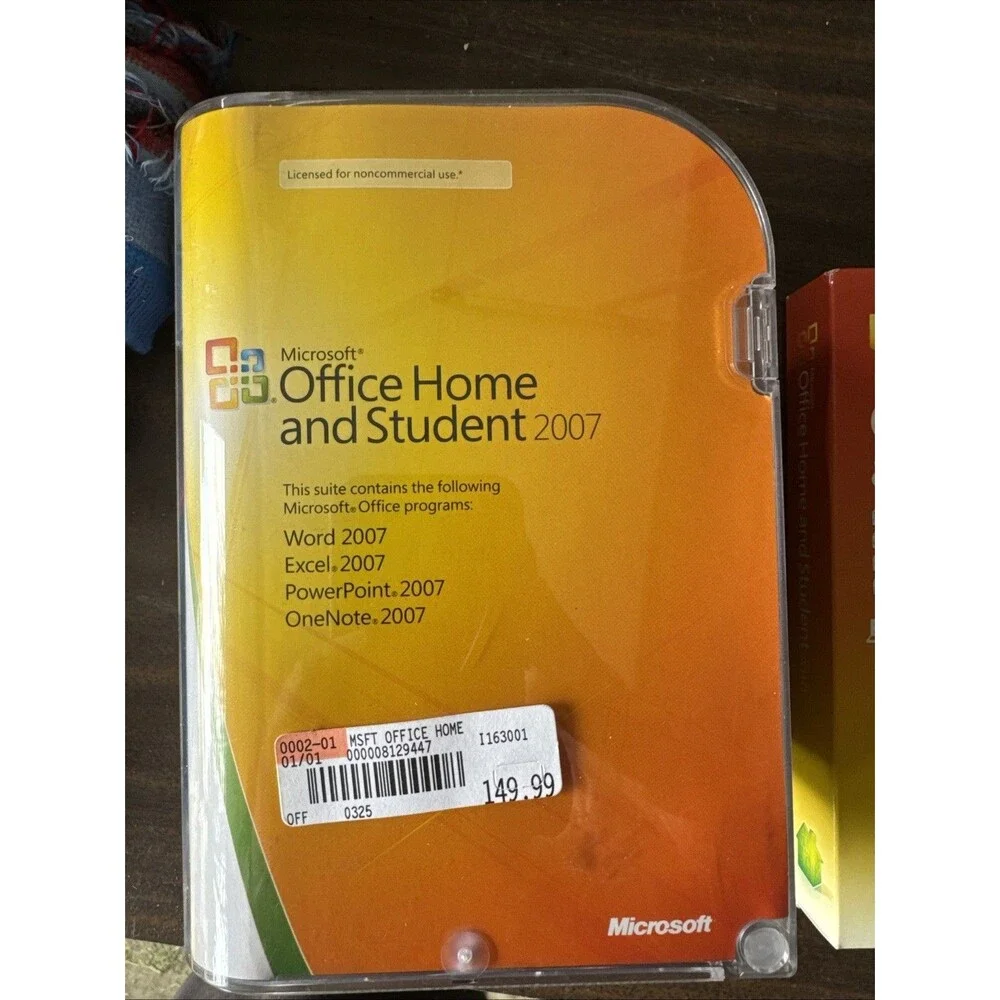 Microsoft Office 2007 Home and Student Disc In Original Case With Product Key